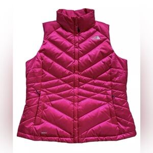 The North Face Aconcagua 550 down puffer vest in fuchsia pink